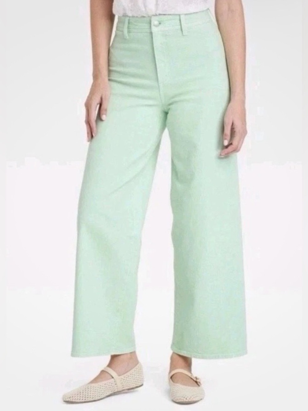Universal Thread Mint Green Wide Leg High-Rise Jeans